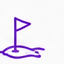 Golf and lake community flag icon